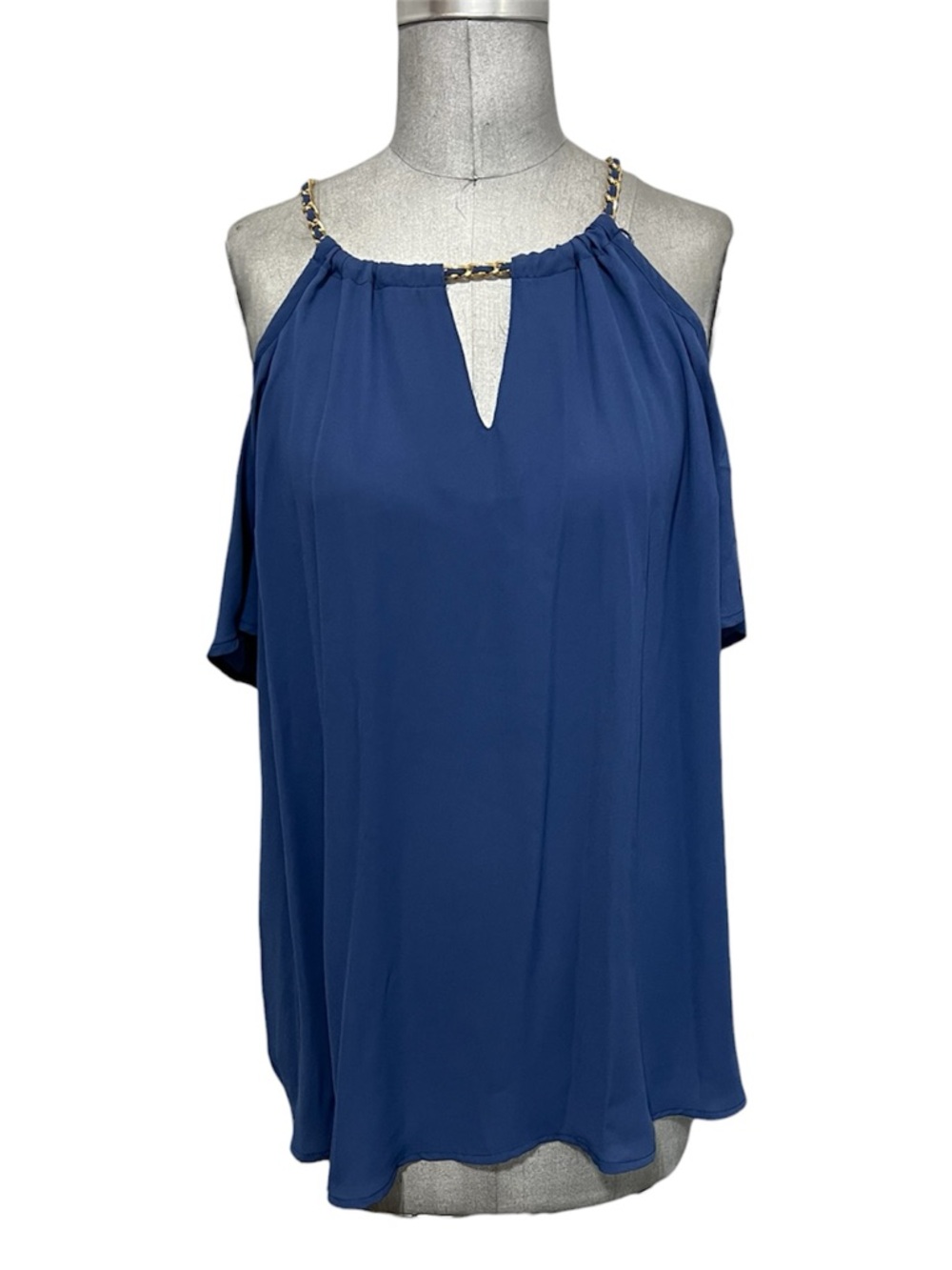 Torrid Georgette Chain-Link Cold Shoulder Blouse Size 1